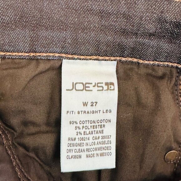 Joe's Jeans Women's Size 27 Braylin Straight Slim Leg Dark Wash Blue Jeans - Picture 6 of 7
